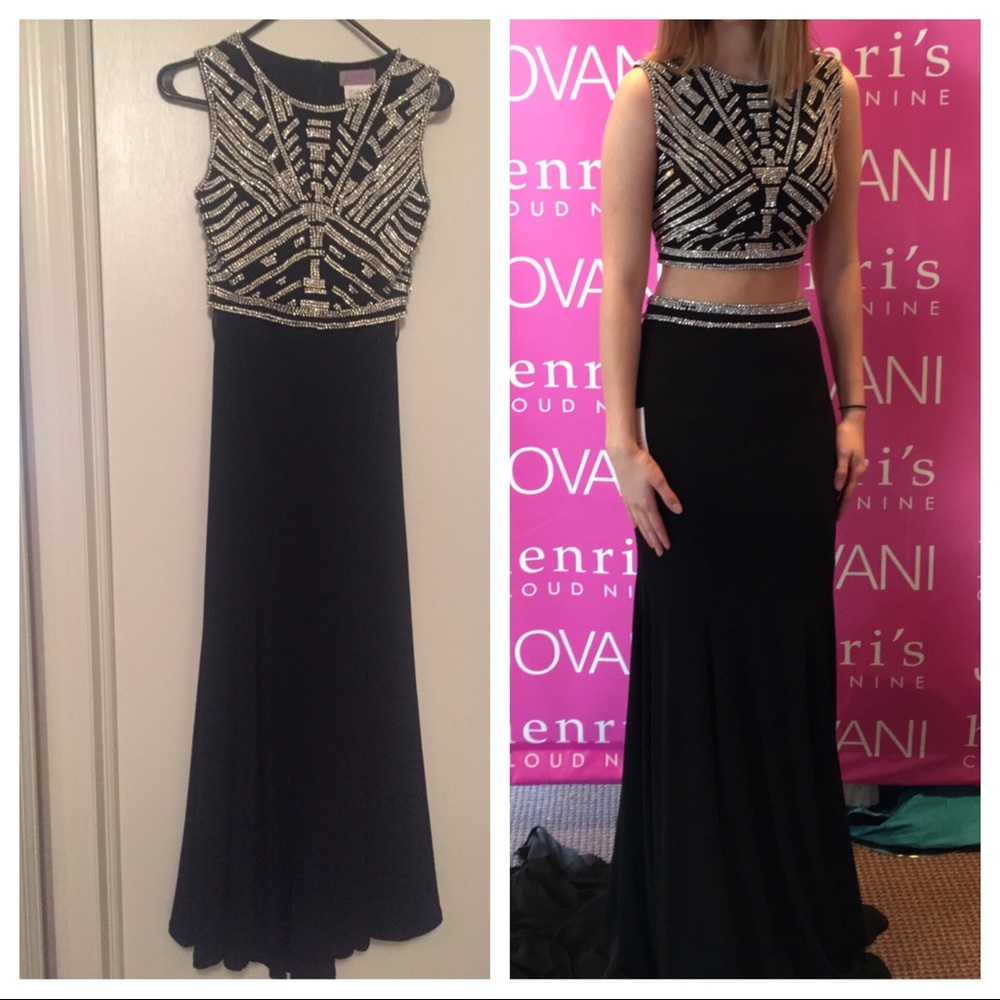 Two piece prom dress